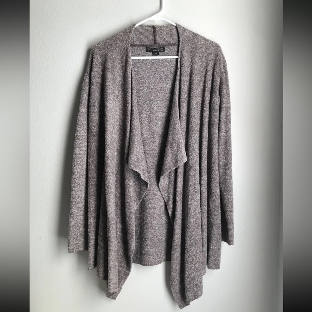 Barefoot Dreams Bamboo Open Cardigan Sweater Kimono Tunic Women Size S/M Brown